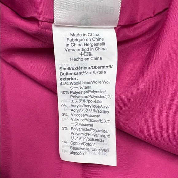 J. Crew City Peacoat Full Zip Winter Jacket Minimalist Preppy Pink 14 - Picture 8 of 8